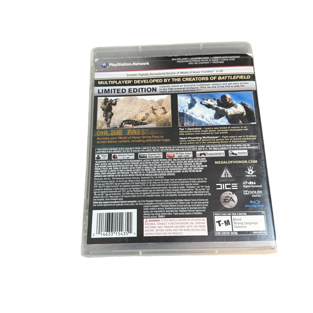 Medal of Honor Limited Edition Sony PS3 PlayStation 3 Game Includes Frontline HD - Picture 6 of 6